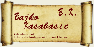 Bajko Kasabašić vizit kartica